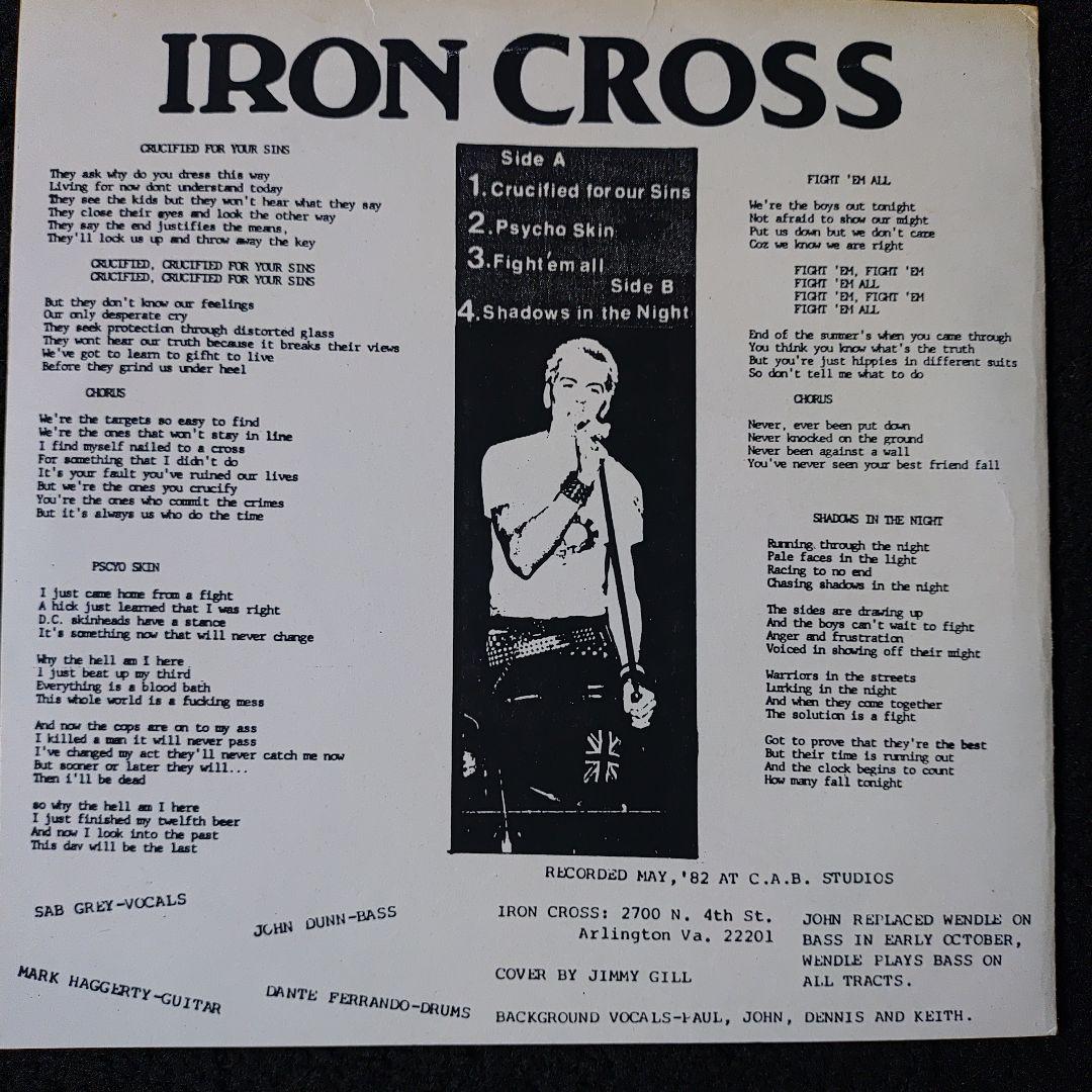 Iron Cross US Skinheads Record 1982 Red Vinyl 4 Tracks Punk Hardcore | Japansoundstore
