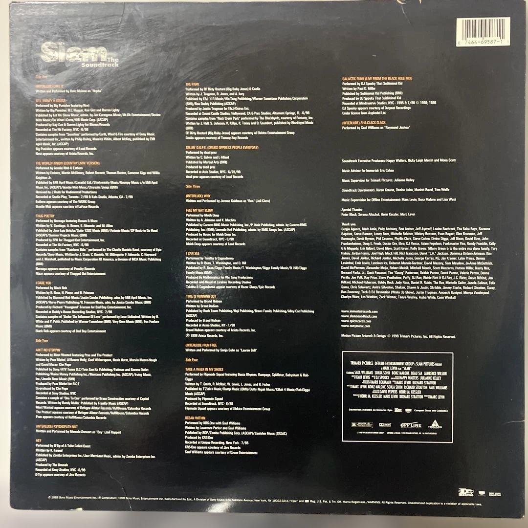 Various Artists - Slam The Soundtrack 1998 Hip Hop Compilation Vinyl 2LP
