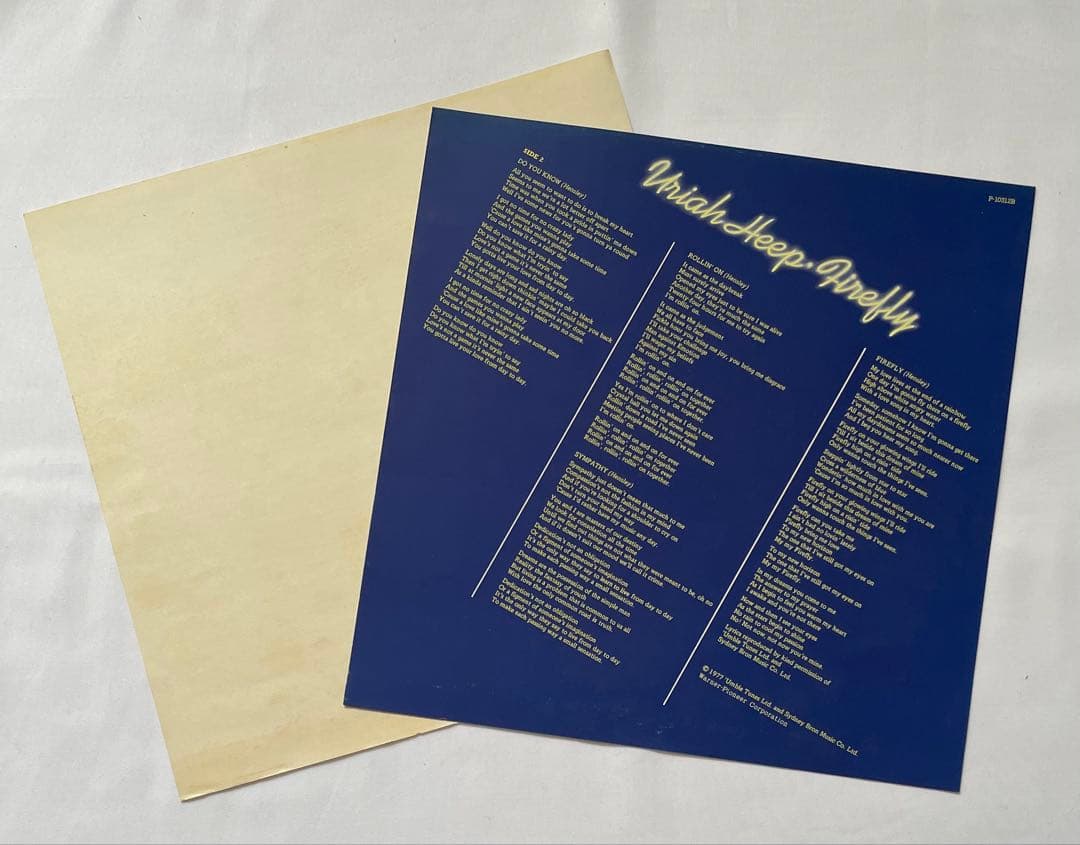 Uriah Heep Firefly Japan LP Vinyl 1977 Record with Obi Strip P-10312B