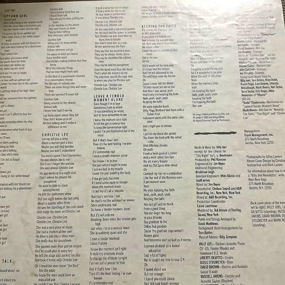 Billy Joel Innocent Man LP Record US Edition w/ Calendar Excellent Condition | Japansoundstore