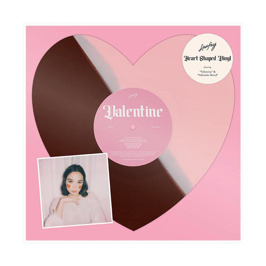 Laufey Valentine Heart Shaped Vinyl EP 7-inch Strawberry Pink/Brown Limited
