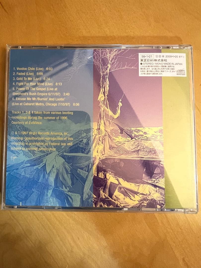 Ben Harper & The Innocent Criminals Live CD Japan Press VJCP-20034