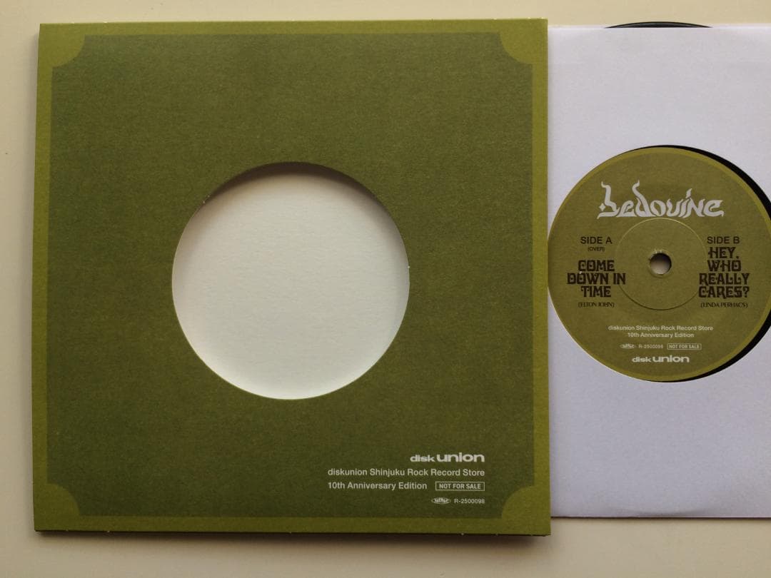Bedouine Come Down In Time 7" Vinyl Disk Union 10th Anniversary Promo Japan