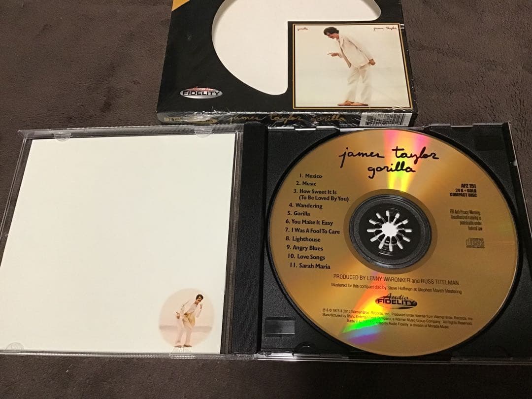 James Taylor Gorilla Gold CD 24k Gold Limited Serial Number Near Mint | Japansoundstore