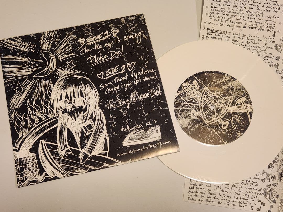 American Nightmare 4 Song Demo 7" Vinyl Record White Wax Hardcore Punk