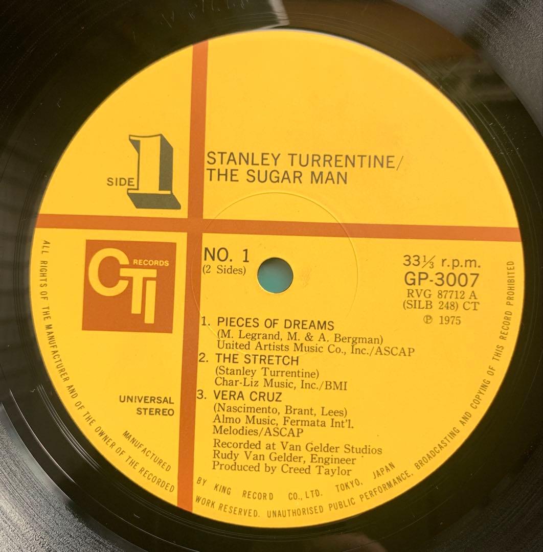 Stanley Turrentine - The Sugar Man Vinyl LP Japan CTI GP-3007 Jazz