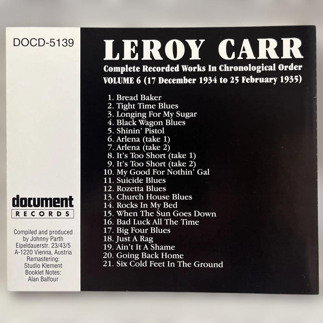 Leroy Carr Complete Recorded Works Vol. 6 (1934-1935) CD Document Records Import