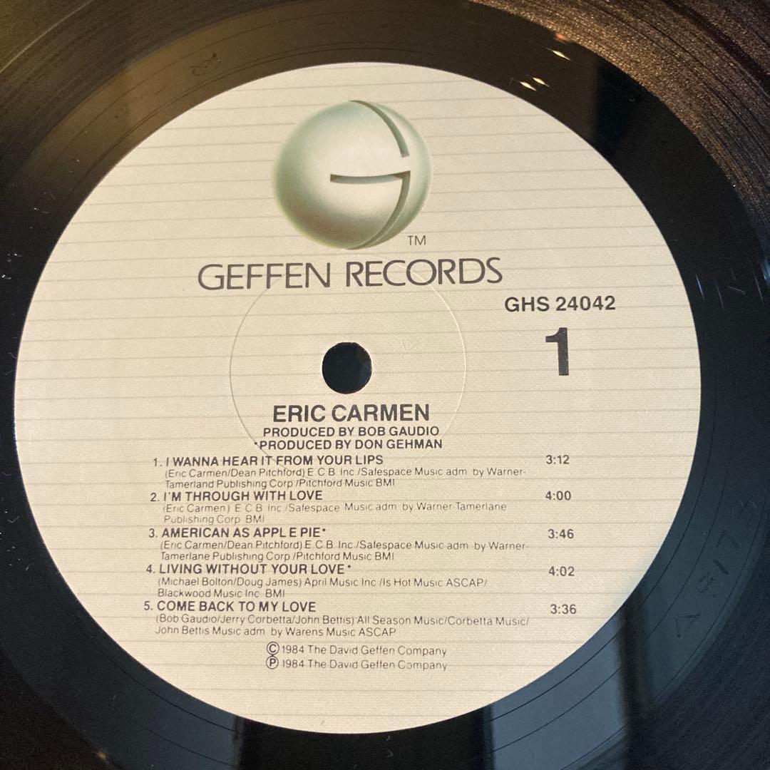 Eric Carmen Vinyl LP 1984 Geffen Records GHS 24042 US Pressing Pop Rock