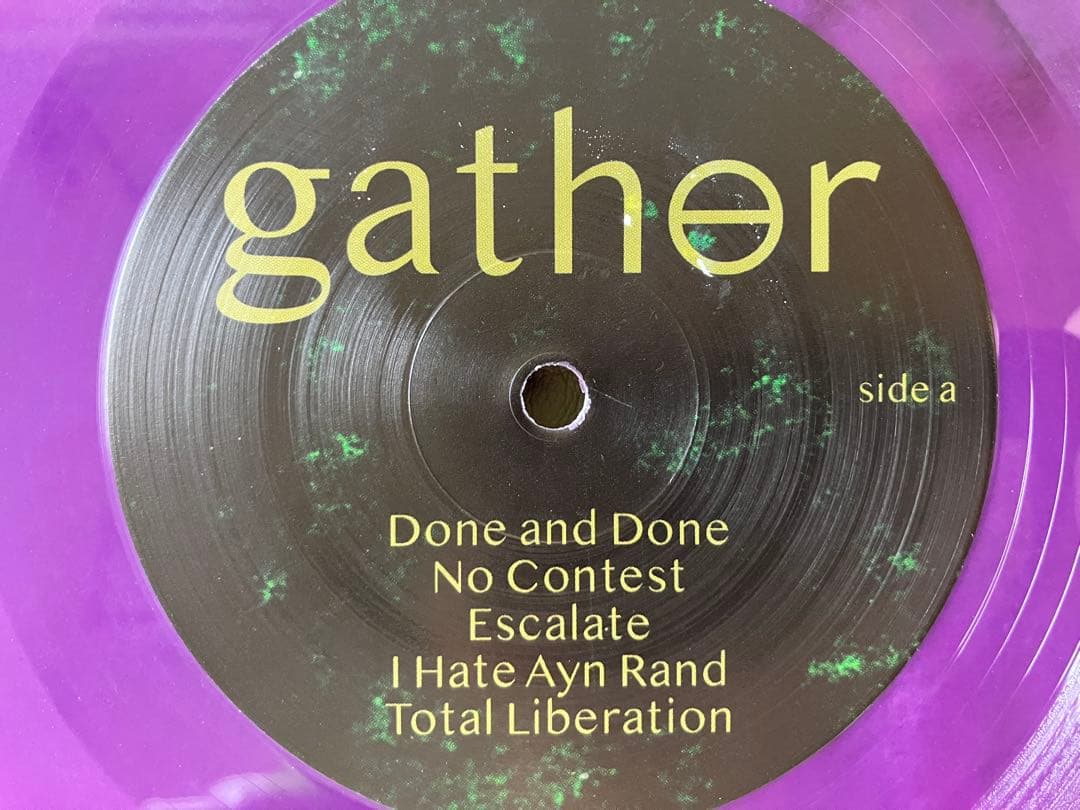 Gather - Total Liberation LP Purple Vinyl Hardcore Indecision Records US Pressin