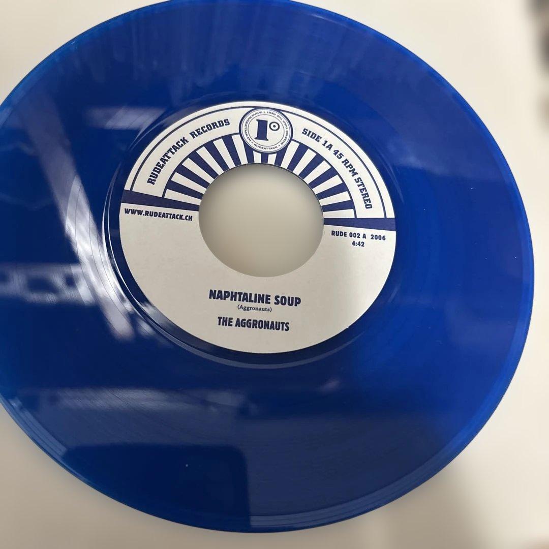 The Aggronauts / Granadians Naphtaline Soup 7" Blue Vinyl Ska Reggae