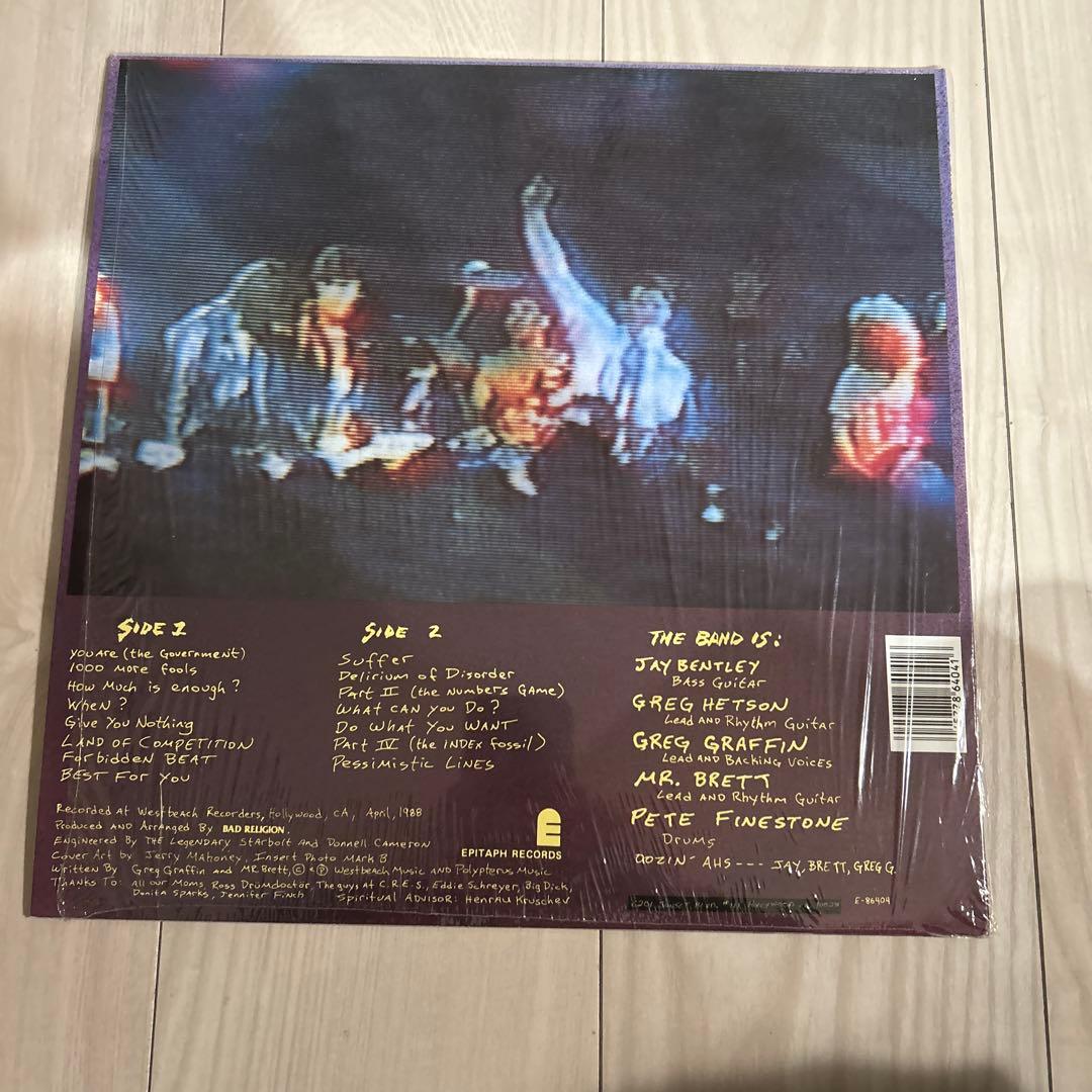 BAD RELIGION SUFFER Vinyl Record Black Unopened 1988 Punk 80s Collectible | Japansoundstore