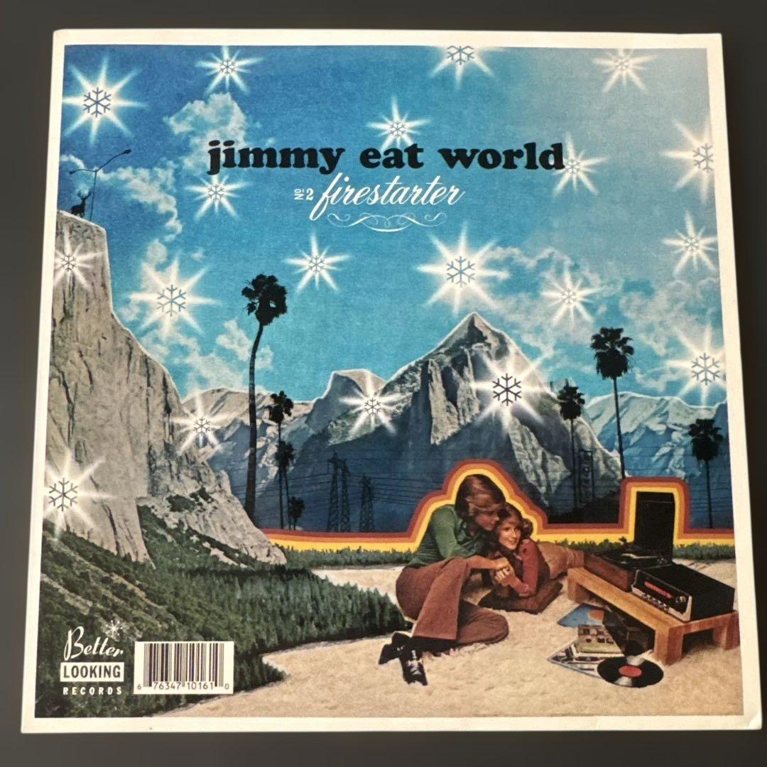 Jimmy Eat World - Last Christmas / Firestarter 7" Green Vinyl Record Rare
