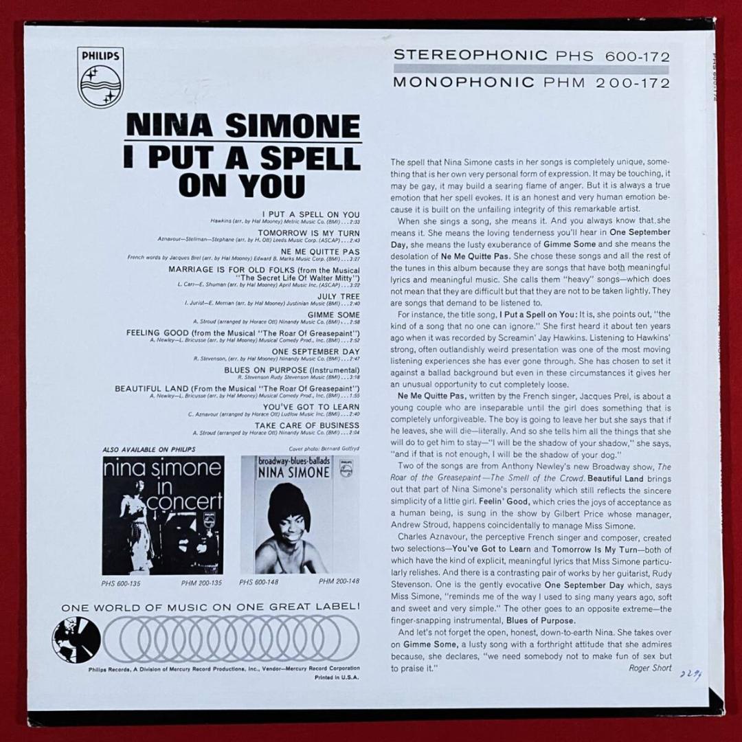 Nina Simone - I Put A Spell On You LP US Philips Stereo Pressing NM Vinyl