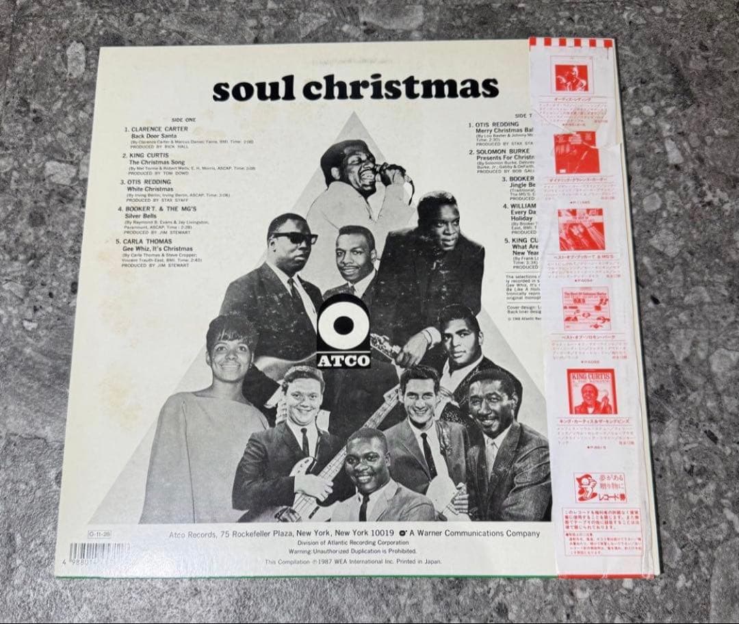 Various - Soul Christmas LP Japan Vinyl Record with Obi Stax Atco Promo Pressing