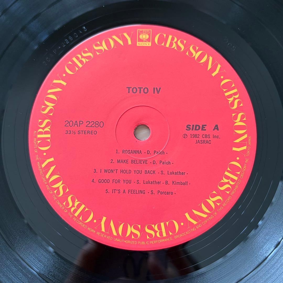 TOTO - TOTO IV (Saint-Sword) Vinyl LP Japan 20AP 2280 w/Obi + Insert
