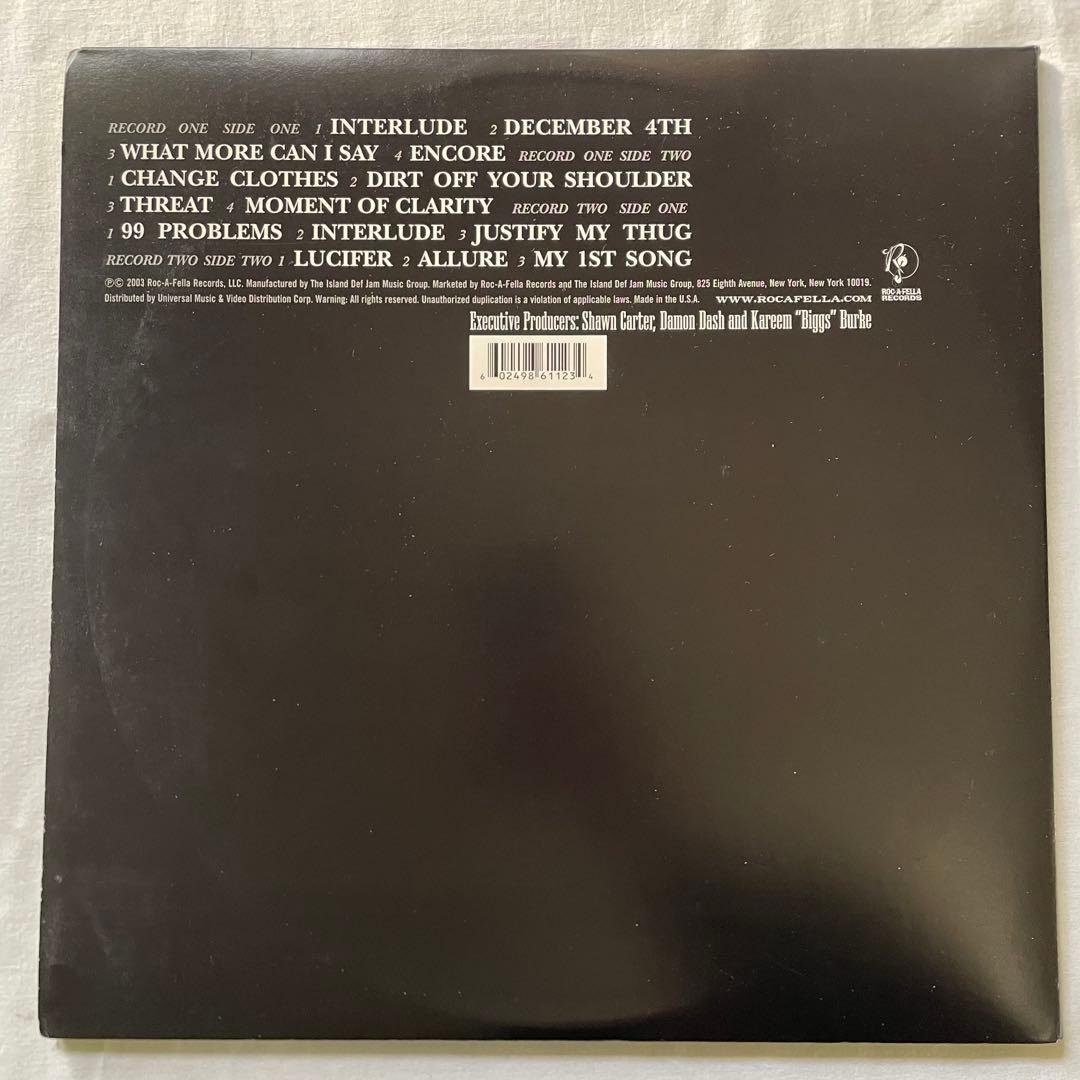 Jay-Z - The Black Album 2LP Vinyl Record 2003 Roc-A-Fella Hip Hop Classic