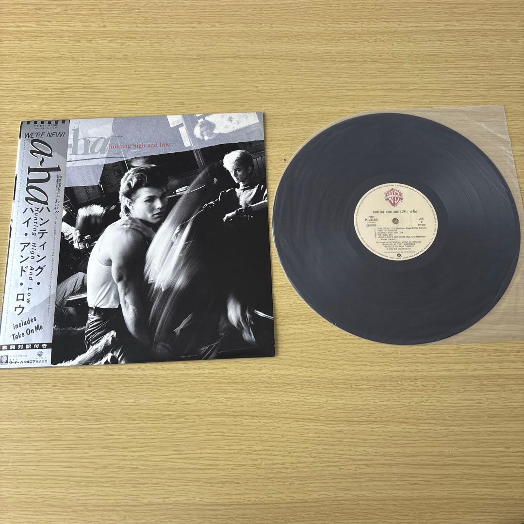 a-ha Hunting High and Low Vinyl LP Japan Pressing with Obi Strip Take On Me