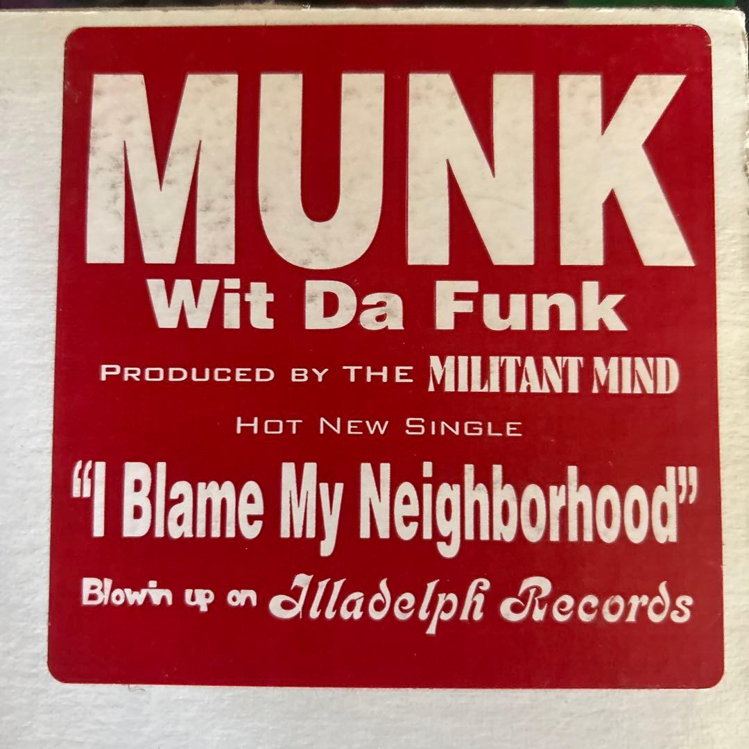 Munk Wit Da Funk - I Blame My Neighborhood 12" Vinyl 1995 Underground Hip Hop