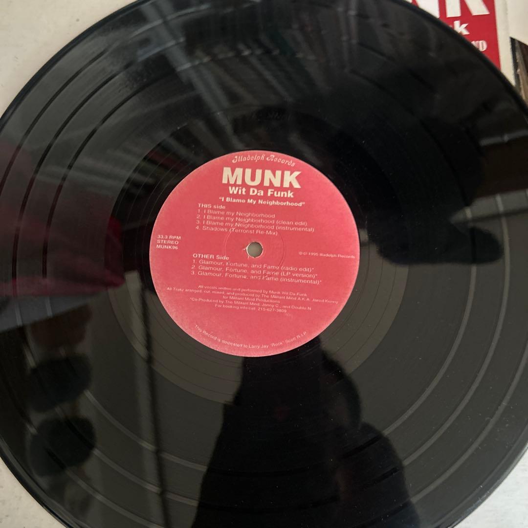 Munk Wit Da Funk - I Blame My Neighborhood 12" Vinyl 1995 Underground Hip Hop