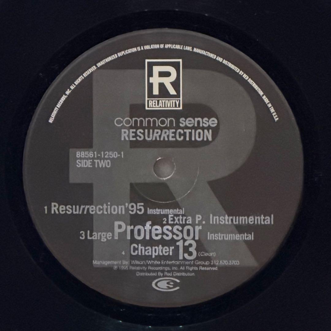 Common Sense Resurrection '95 12" Vinyl Original US Hip Hop Relativity Records