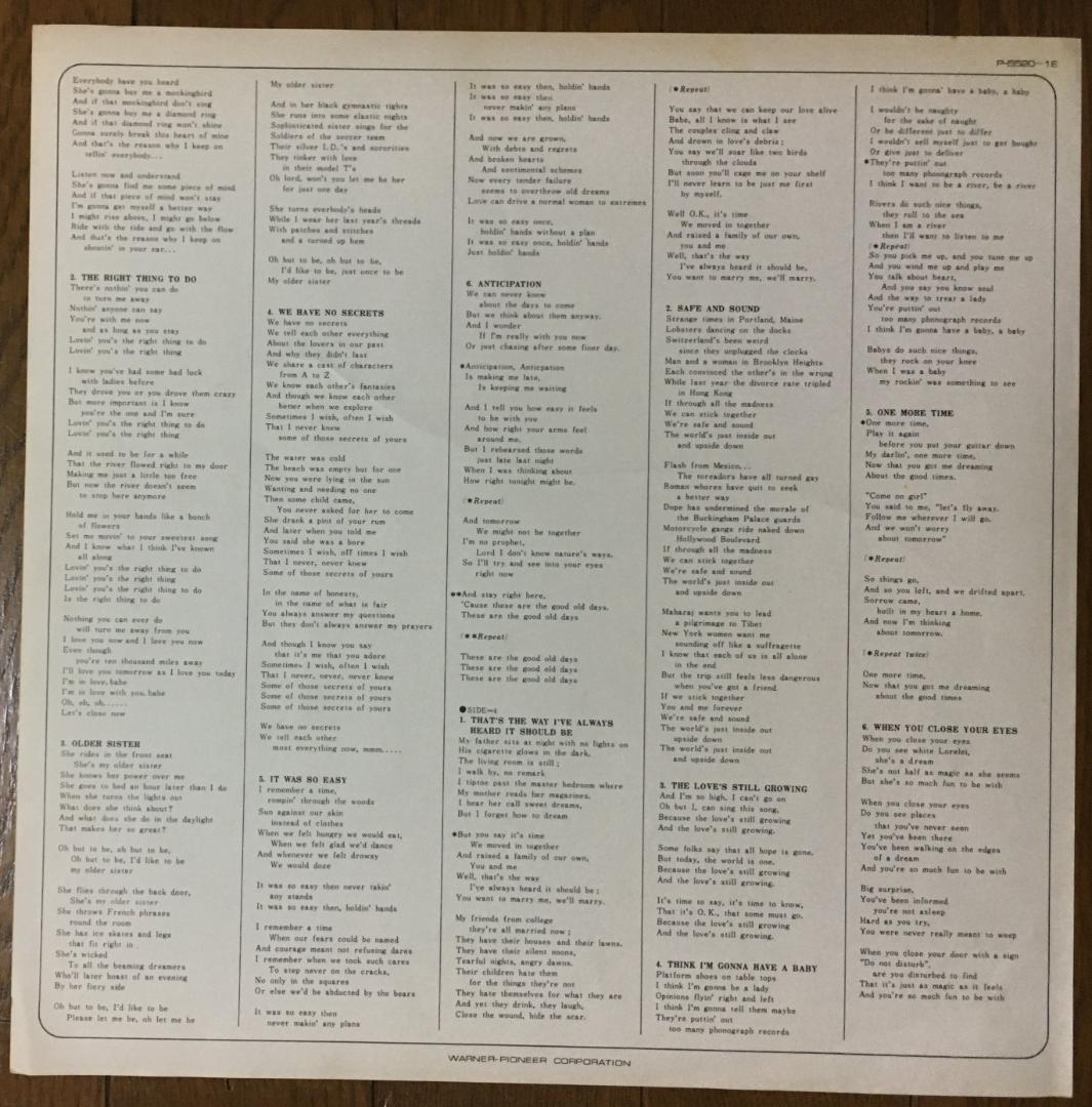 Carly Simon 2-LP Best Collection Japan Vinyl Record Compilation