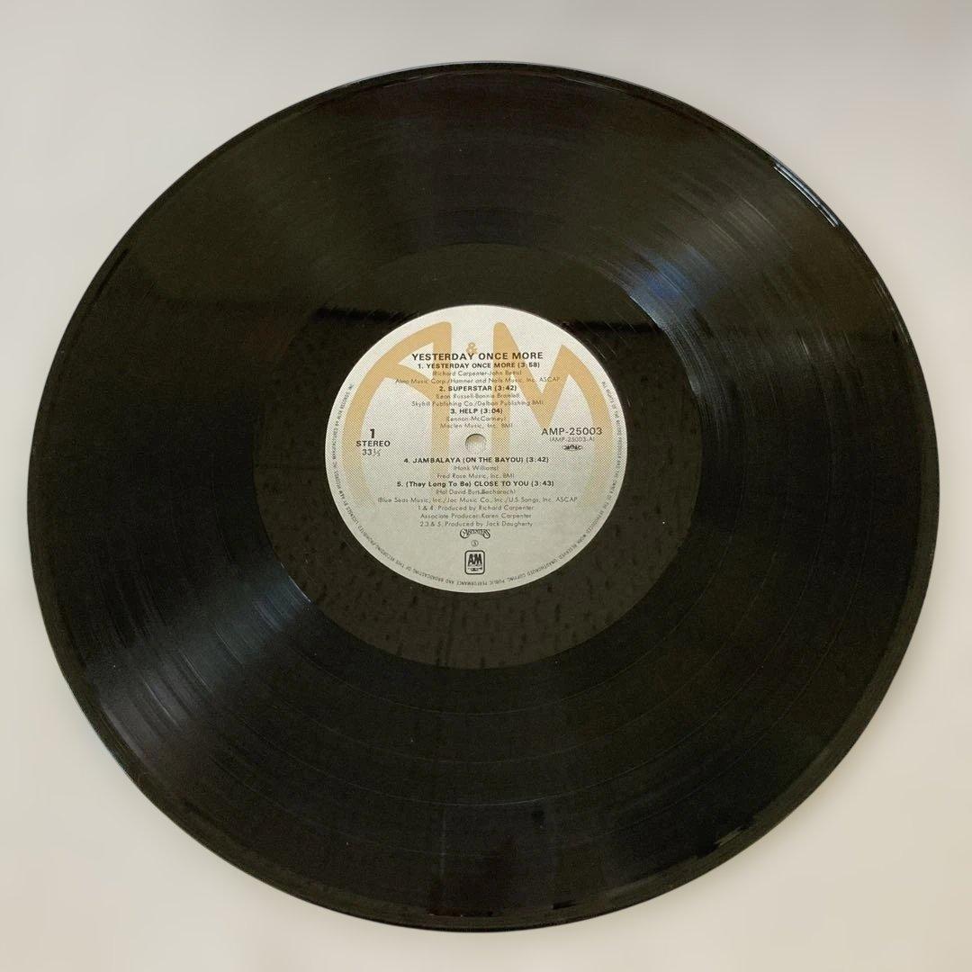 Carpenters - Vol. 1 Yesterday Once More LP Vinyl Record Japan Pressing With Obi