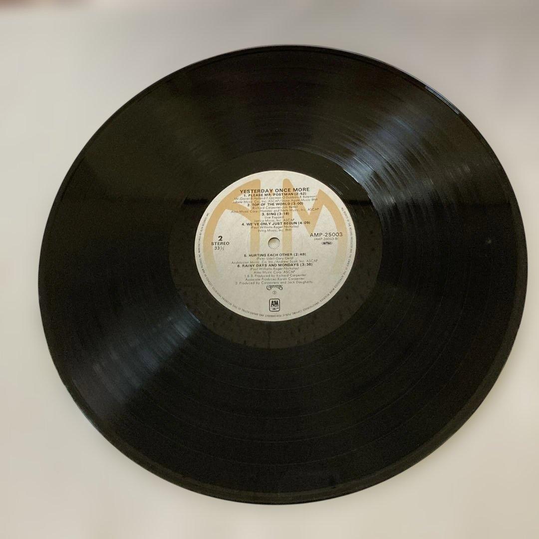 Carpenters - Vol. 1 Yesterday Once More LP Vinyl Record Japan Pressing With Obi