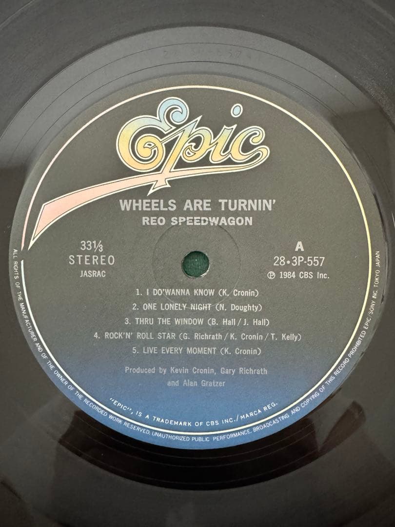 REO Speedwagon - Wheels Are Turnin' LP 1984 Japan Pressing w/ Obi Vinyl Record