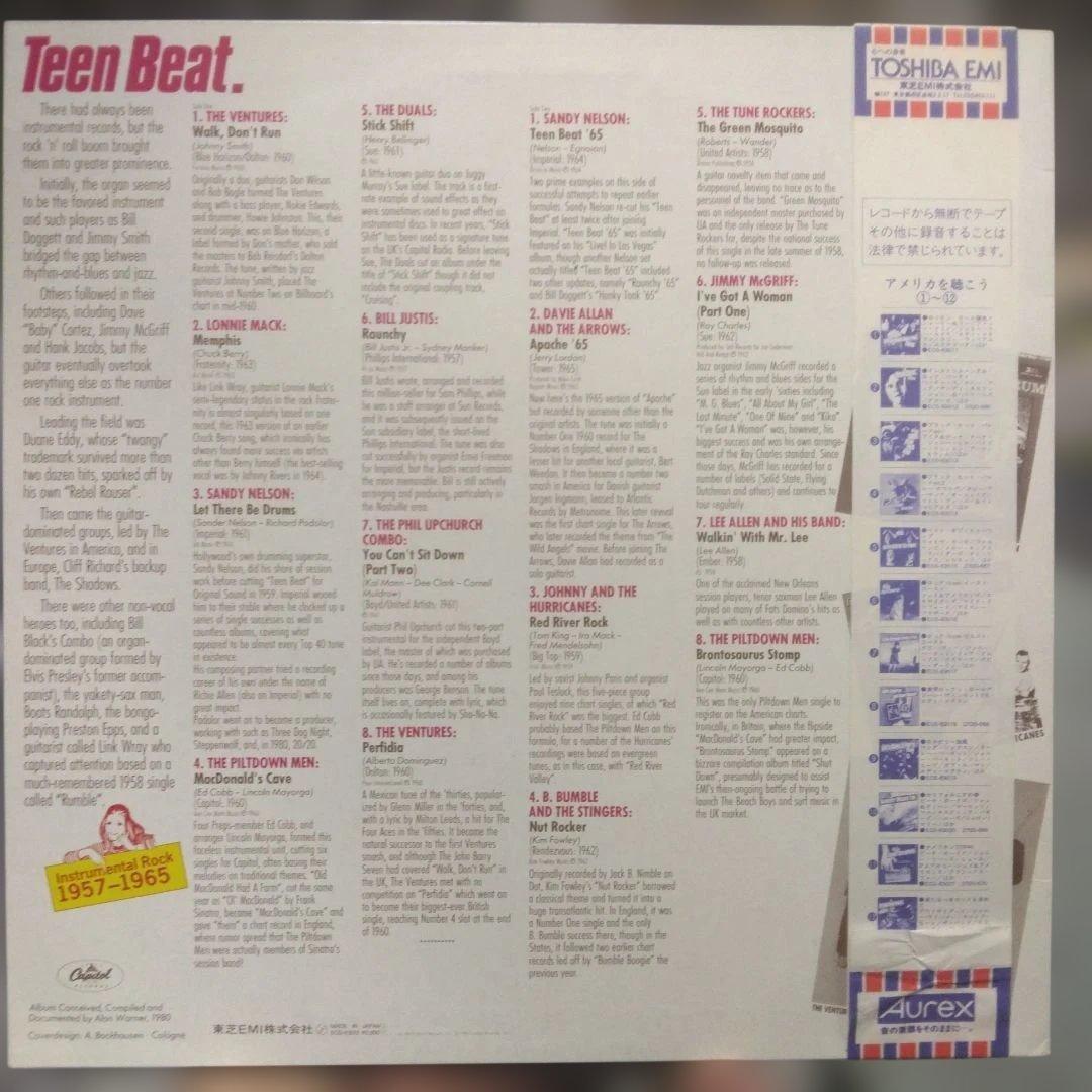 Various - Teen Beat. Instrumental Rock 1957-1965 Japan LP w/ Obi ECS-63012
