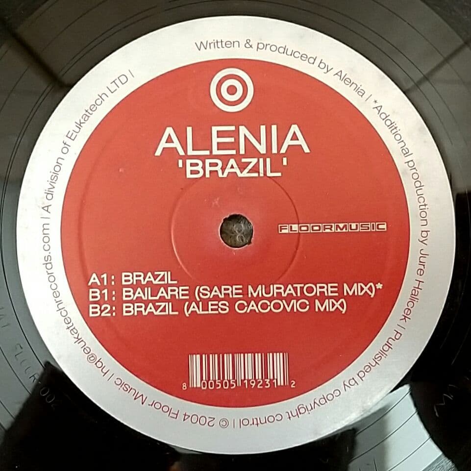Alenia - Brazil 12-inch Vinyl EP Record Club House Techno Dance