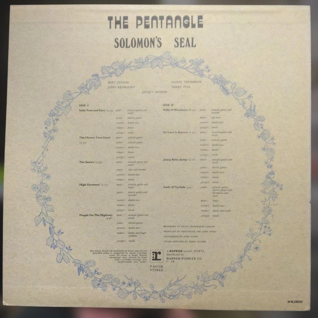 Pentangle Solomon's Seal 1972 LP First Edition Warner Japan Used Vinyl | Japansoundstore