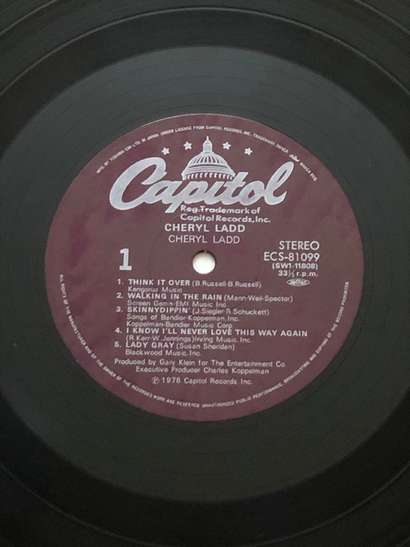 CHERYL LADD S/T LP Japan Original Vinyl Record + OBI + Lyric Sheet ECS-81099
