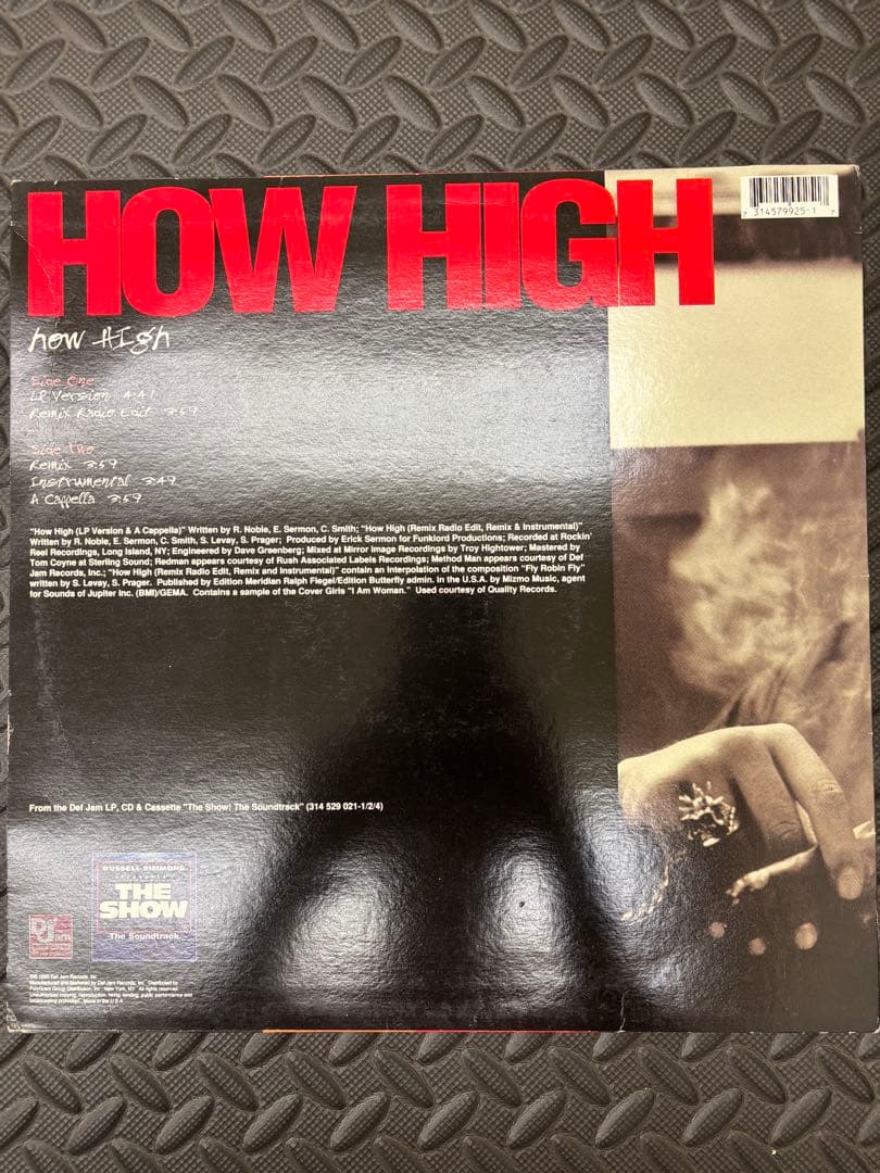 Method Man & Redman - How High 12" Vinyl Original 1995 Def Jam Hip Hop Classic