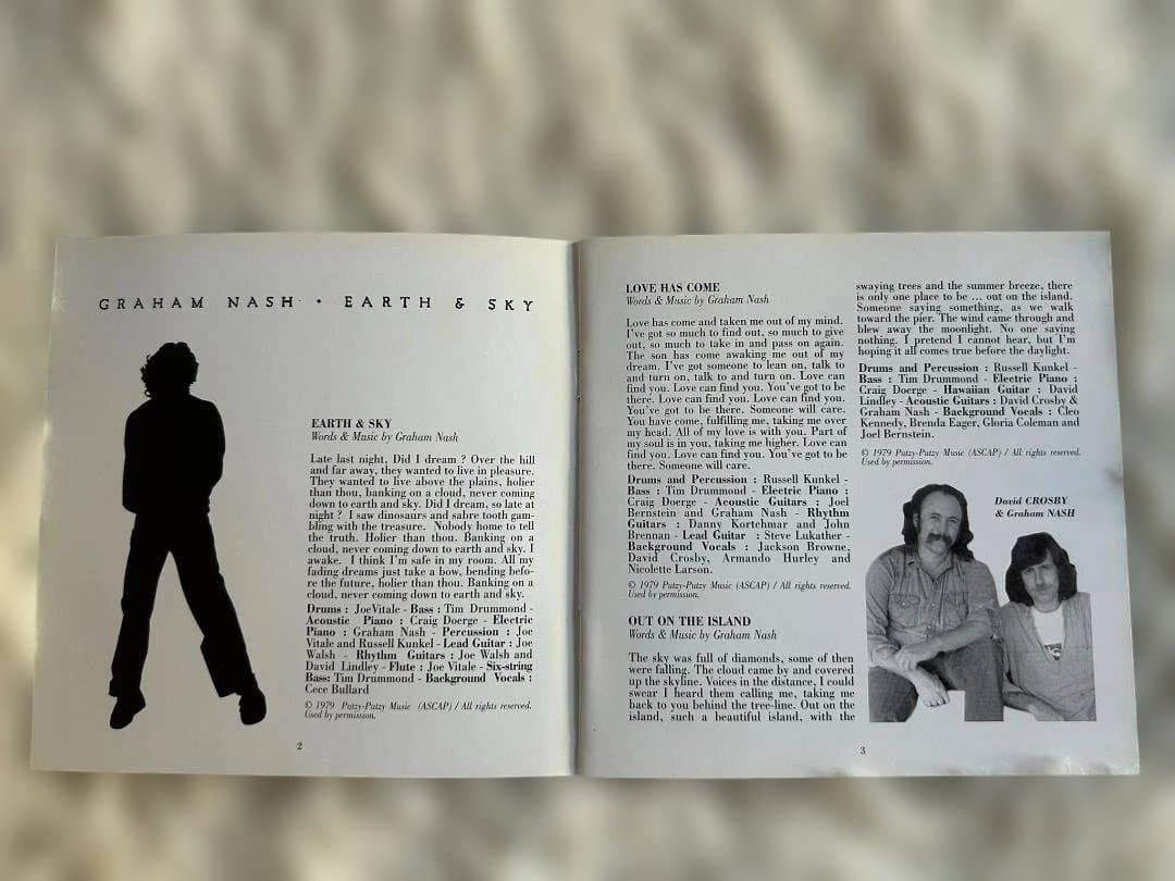 Graham Nash - Earth & Sky CD Magic Records Remastered Import OOP