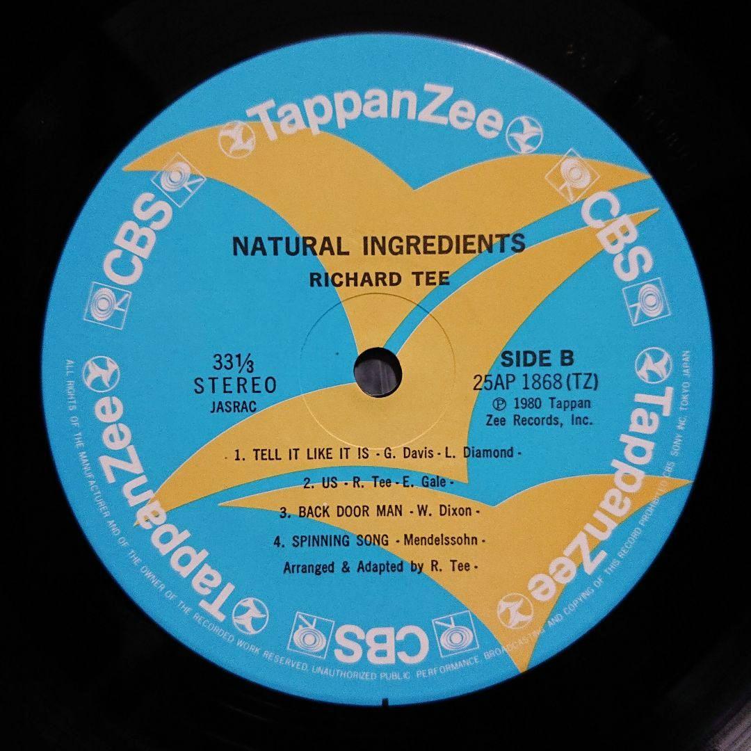 Richard Tee Natural Ingredients LP 1980 Japan CBS/Sony Jazz Funk Used | Japansoundstore