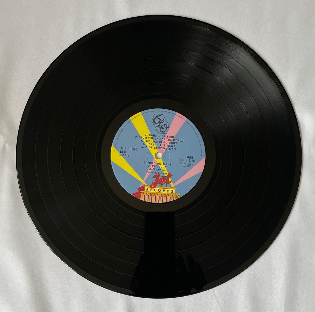 ELO Electric Light Orchestra Time Japan LP Vinyl Record w/ OBI & Lyric Sheet