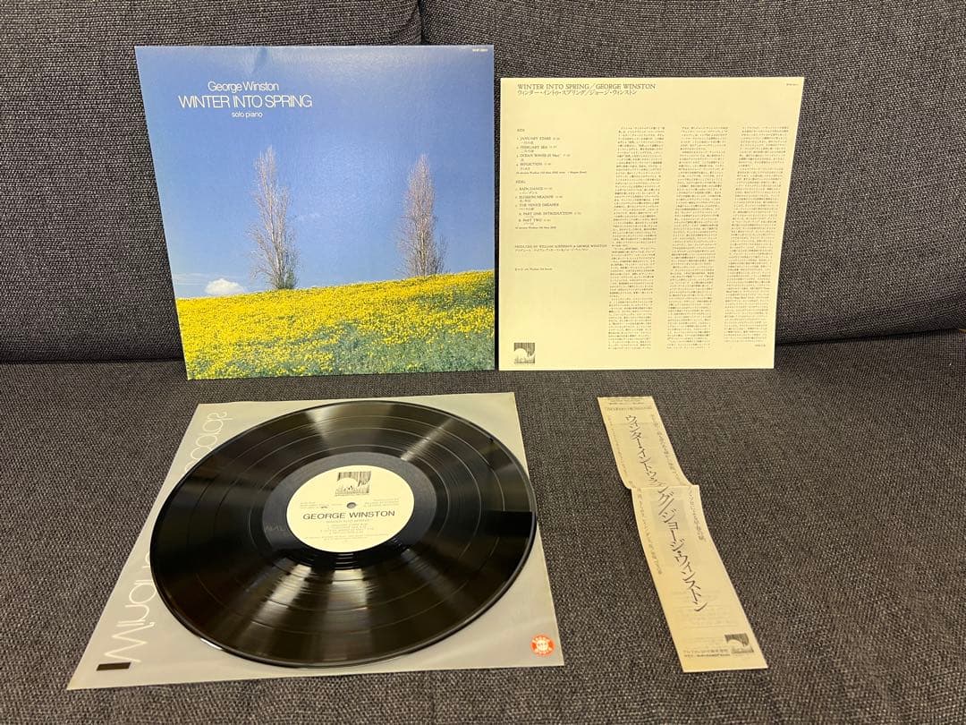 George Winston Winter Into Spring LP Japan 1982 Windham Hill WHP-28011 Obi
