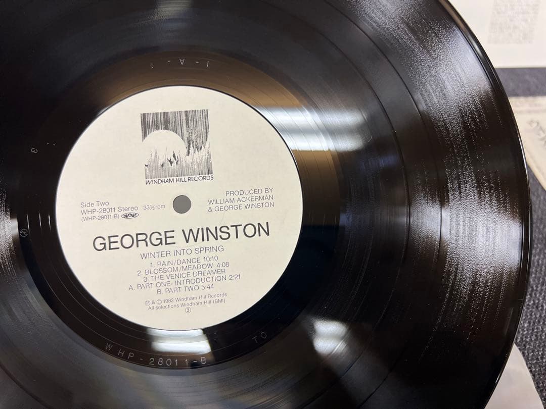 George Winston Winter Into Spring LP Japan 1982 Windham Hill WHP-28011 Obi