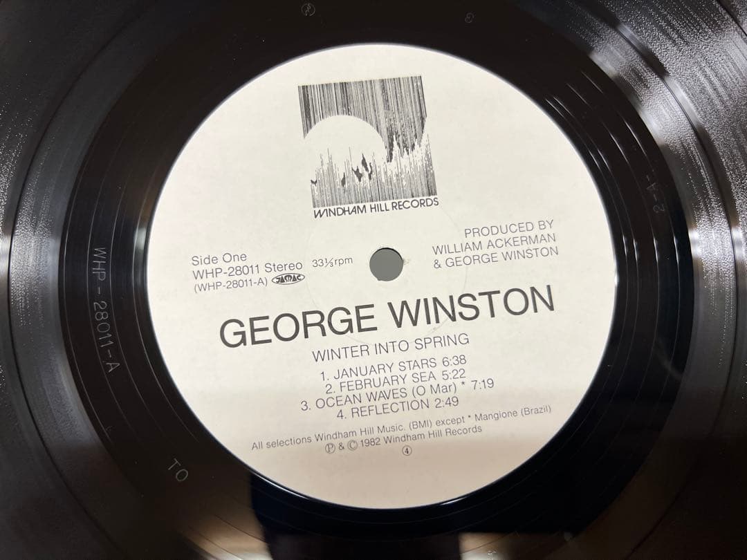 George Winston Winter Into Spring LP Japan 1982 Windham Hill WHP-28011 Obi