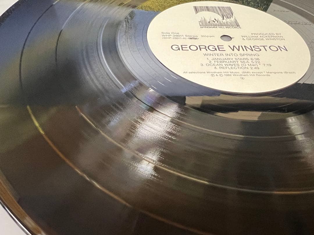 George Winston Winter Into Spring LP Japan 1982 Windham Hill WHP-28011 Obi