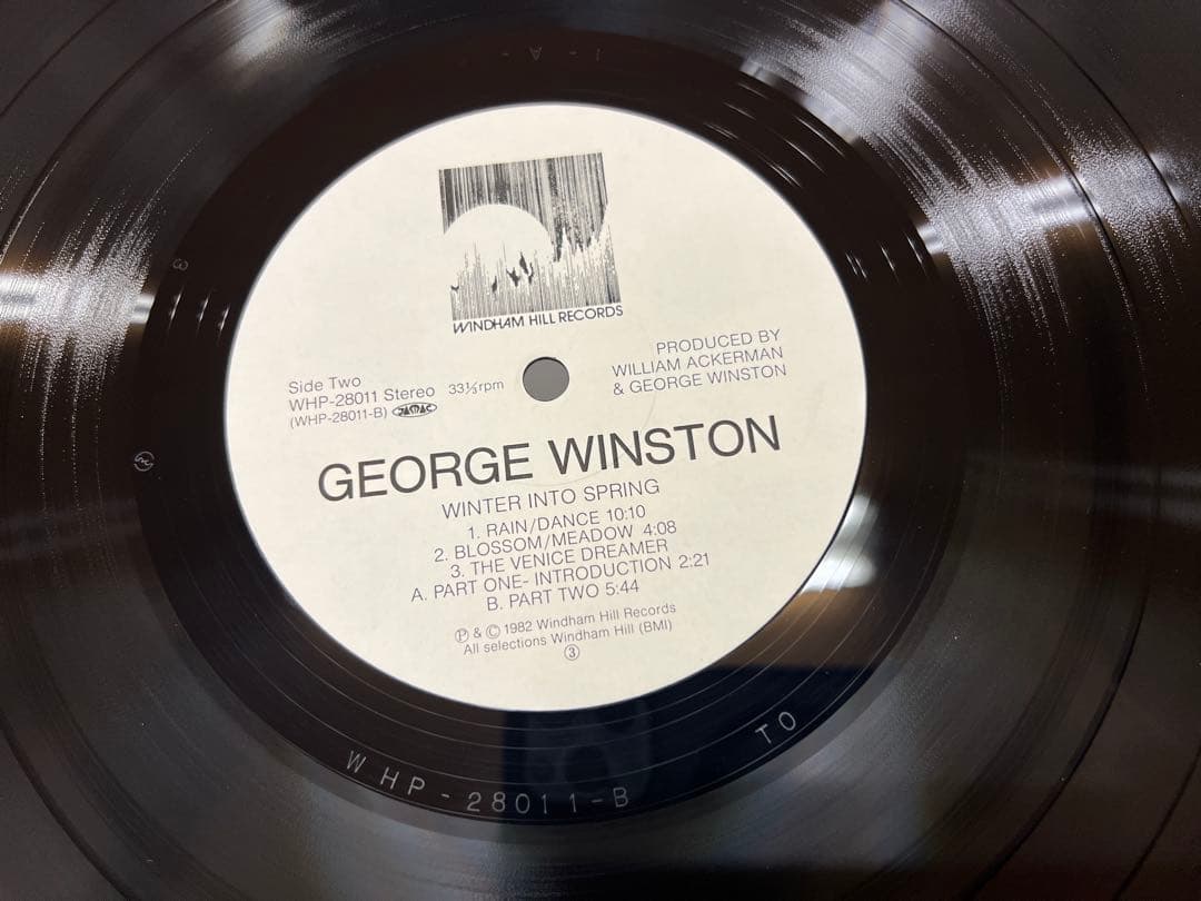 George Winston Winter Into Spring LP Japan 1982 Windham Hill WHP-28011 Obi