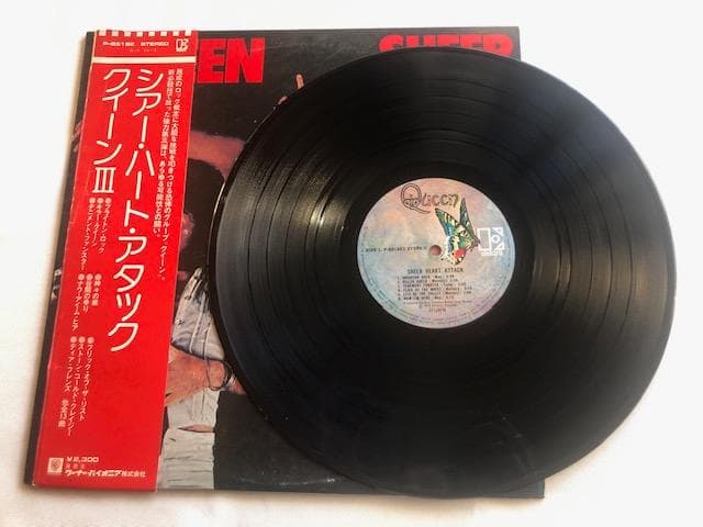 Queen - Sheer Heart Attack LP Japan Pressing w/ Red Obi 1974 Rock Classic
