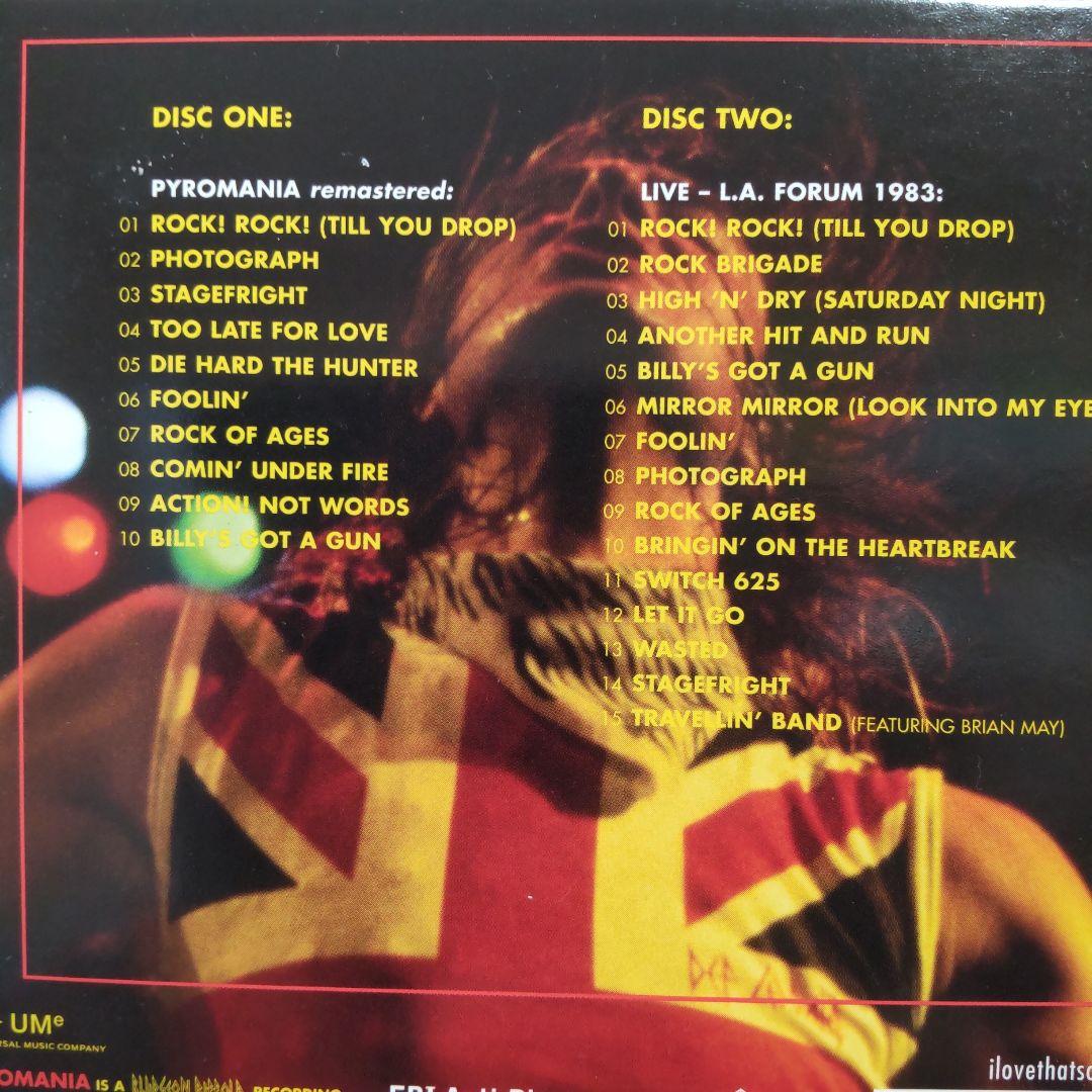 Def Leppard Pyromania Deluxe CD 2-Disc Remastered Live L.A. 1983 Japan Import | Japansoundstore