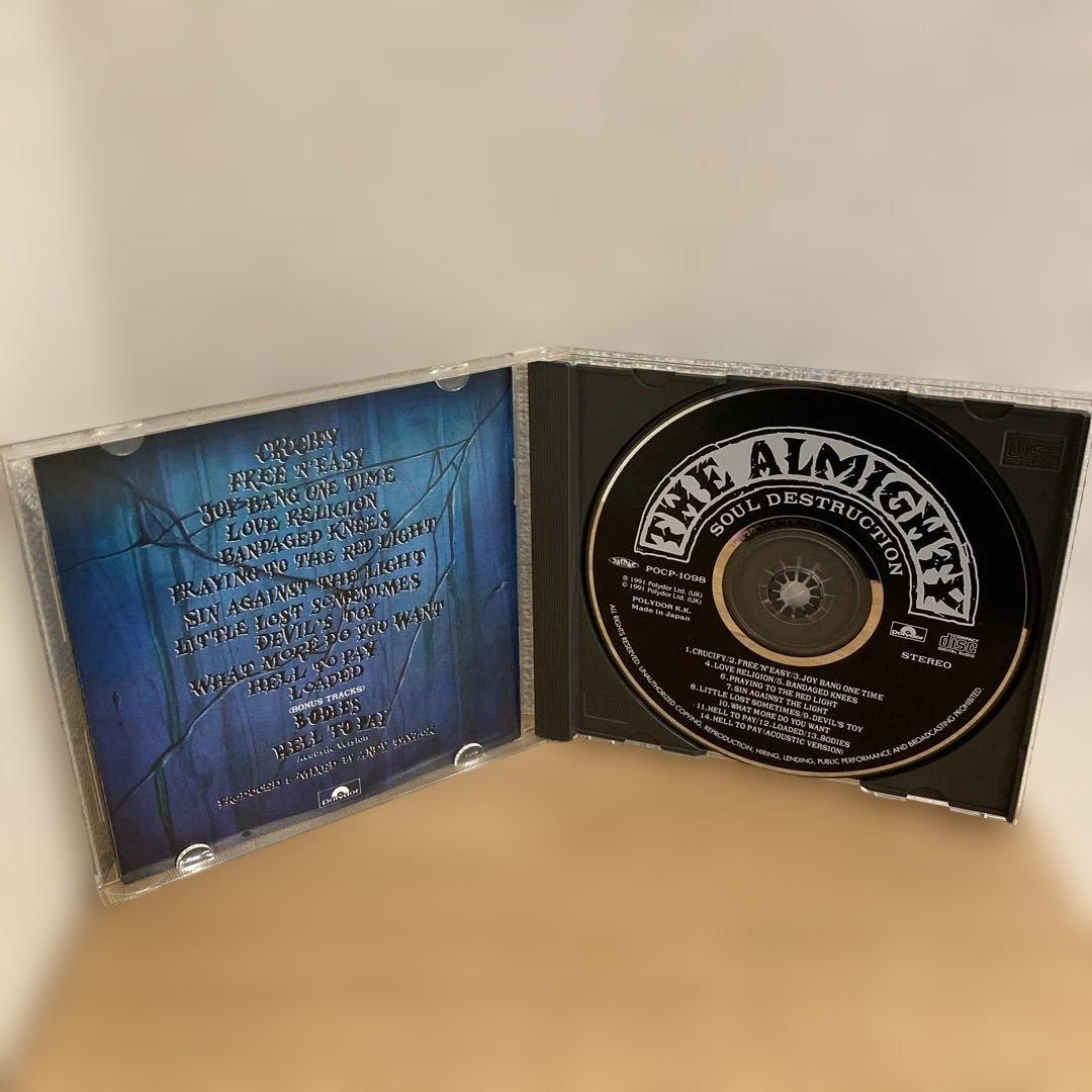 THE ALMIGHTY - Soul Destruction CD Japan Press with OBI Limited Bonus Tracks