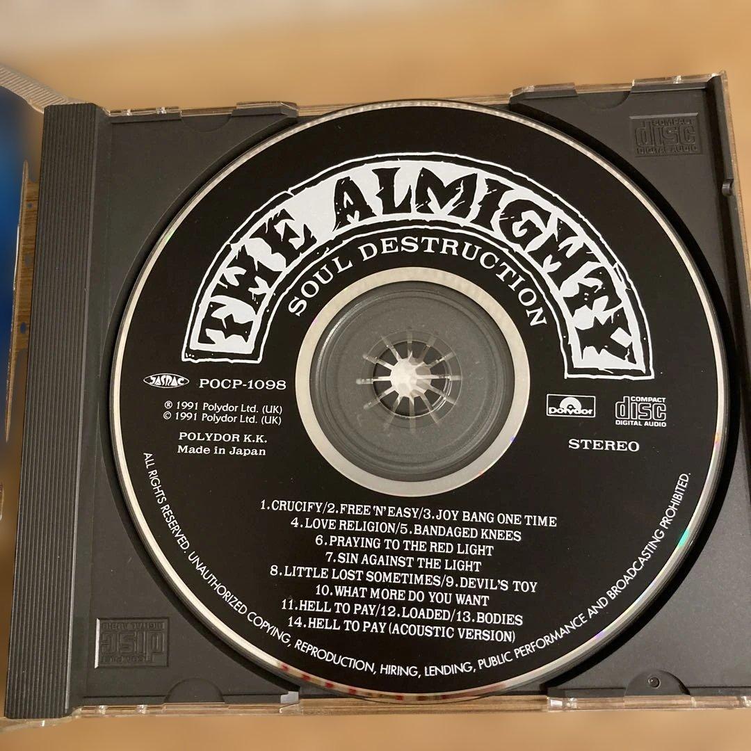 THE ALMIGHTY - Soul Destruction CD Japan Press with OBI Limited Bonus Tracks