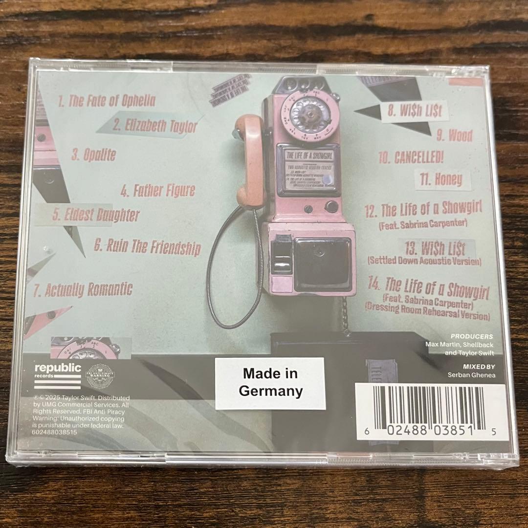 Taylor Swift The Life of a Showgirl CD Import Bonus Tracks 2025 Edition
