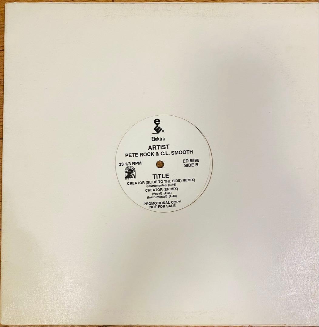 PETE ROCK & C.L. SMOOTH T.R.O.Y. 12" Vinyl Promo Hip Hop Elektra ED 5596 Rare