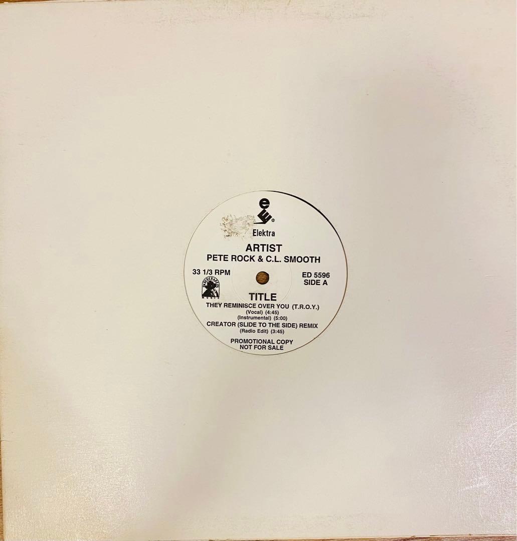 PETE ROCK & C.L. SMOOTH T.R.O.Y. 12" Vinyl Promo Hip Hop Elektra ED 5596 Rare