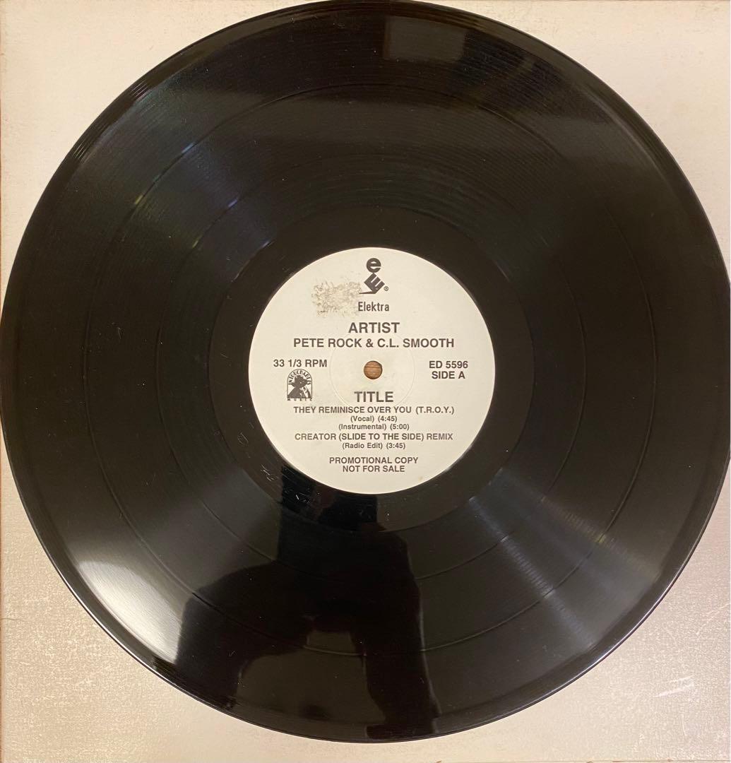 PETE ROCK & C.L. SMOOTH T.R.O.Y. 12" Vinyl Promo Hip Hop Elektra ED 5596 Rare