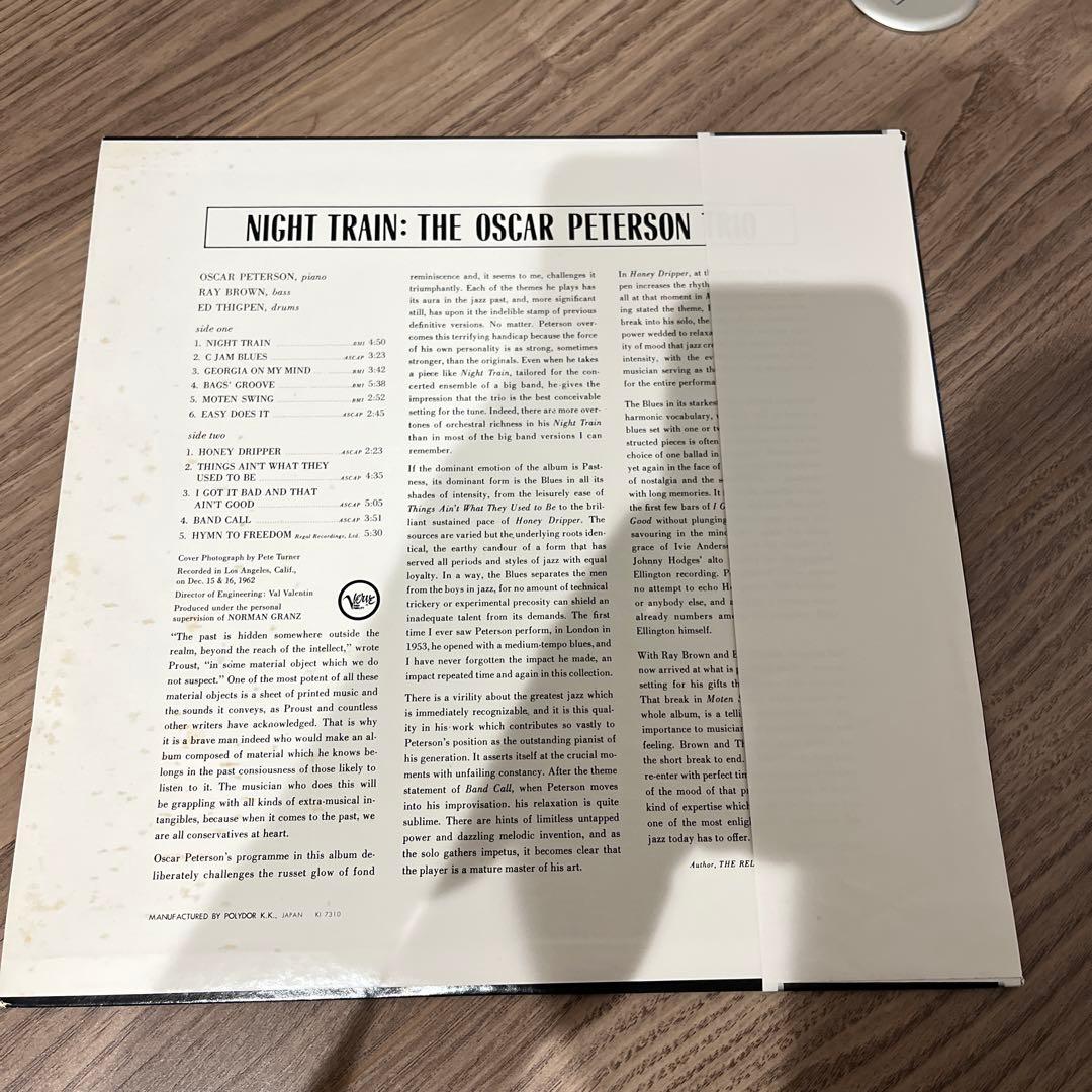 Oscar Peterson Trio - Night Train LP Japan Vinyl Verve MV 2063 Jazz Obi